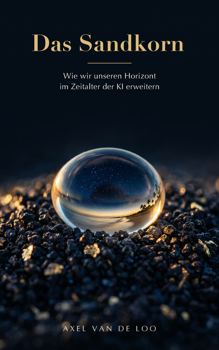 Buchcover: Das Sandkorn. Wie wir unseren Horizont im Zeitalter der KI erweitern